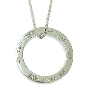 TIFFANY Co Silver Open Circle Necklace
